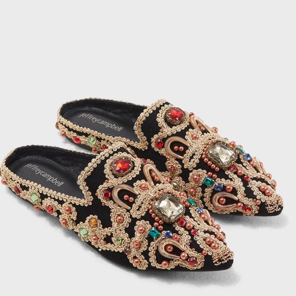 Jeffrey Campbell Shoes - Jeffrey Campbell Sarika Beaded Slides Mules